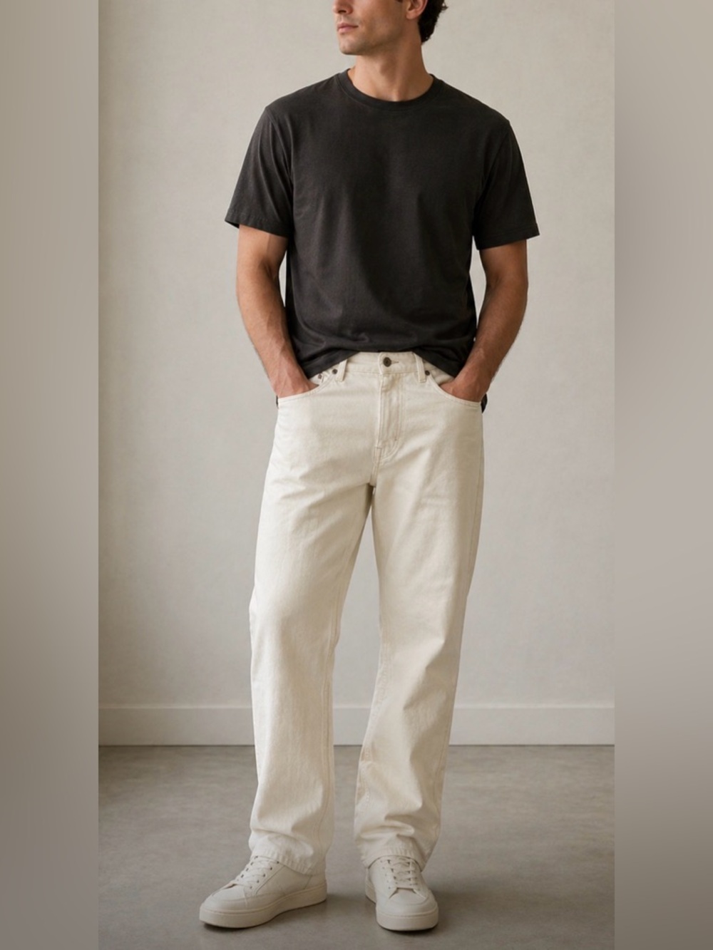 Suitsupply Off-White Denim Pants